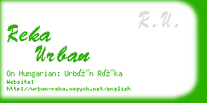 reka urban business card